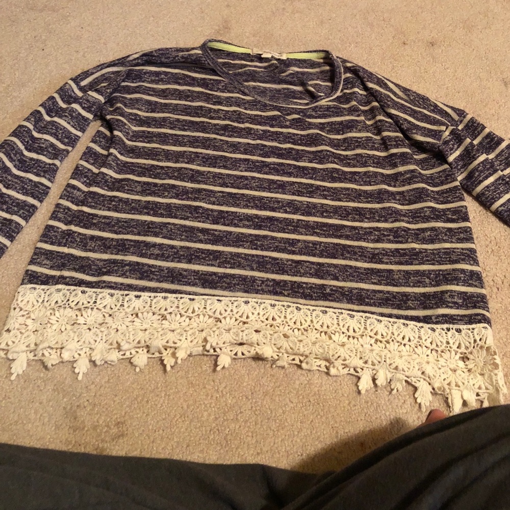 Blue and white shirt